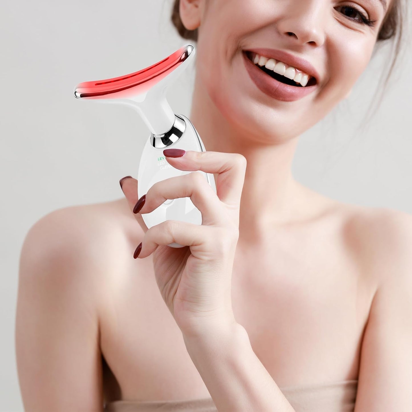 Facial Massager Face and Neck, Face π² Culpting Wand Tool with 7 Color - Birthday, Christmas, Mothers Day, Valentines Day Gifts for Her Women Mom Best Friend Wife Teacher (White)