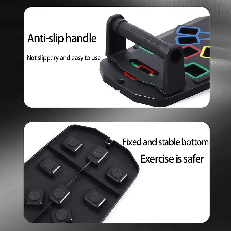 Transform Your Workout with Our Portable Multifunctional Push-Up Board Set! 💪🔥 Perfect for Abdominal Training Anywhere! #FitnessGoals #HomeWorkout
