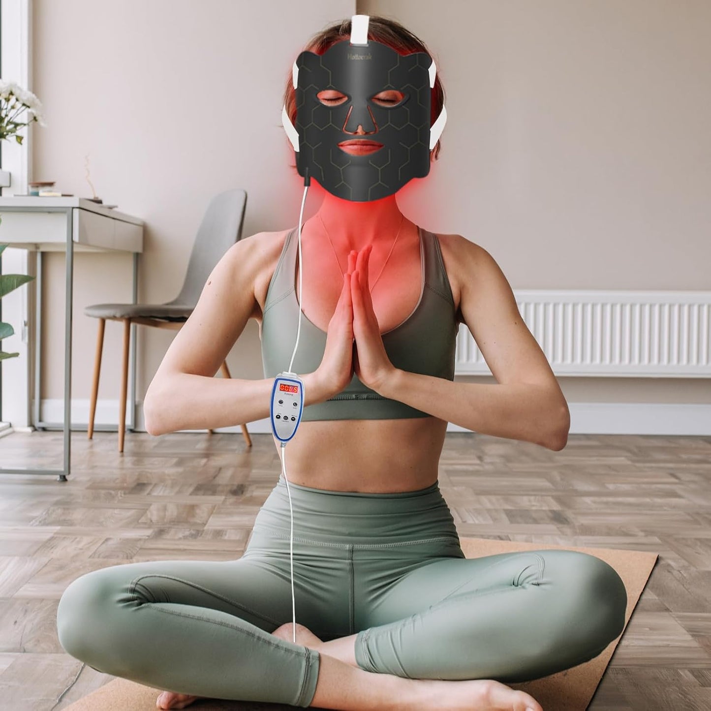 Red Light Therapy for Face, Portable and Soft LED Face Mask Light Therapy Suitable for Home or Travel