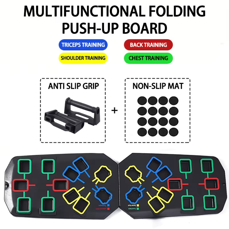 Transform Your Workout with Our Portable Multifunctional Push-Up Board Set! 💪🔥 Perfect for Abdominal Training Anywhere! #FitnessGoals #HomeWorkout