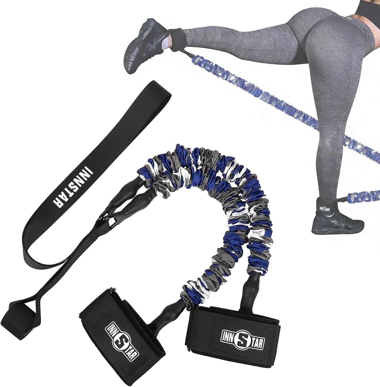 Ankle Resistance Bands with Cuffs, Cable Kick Back Ankle Straps for Cable Machines, Adjustable Gym Ankle Straps Glutes Workout Equipment for Women Men
