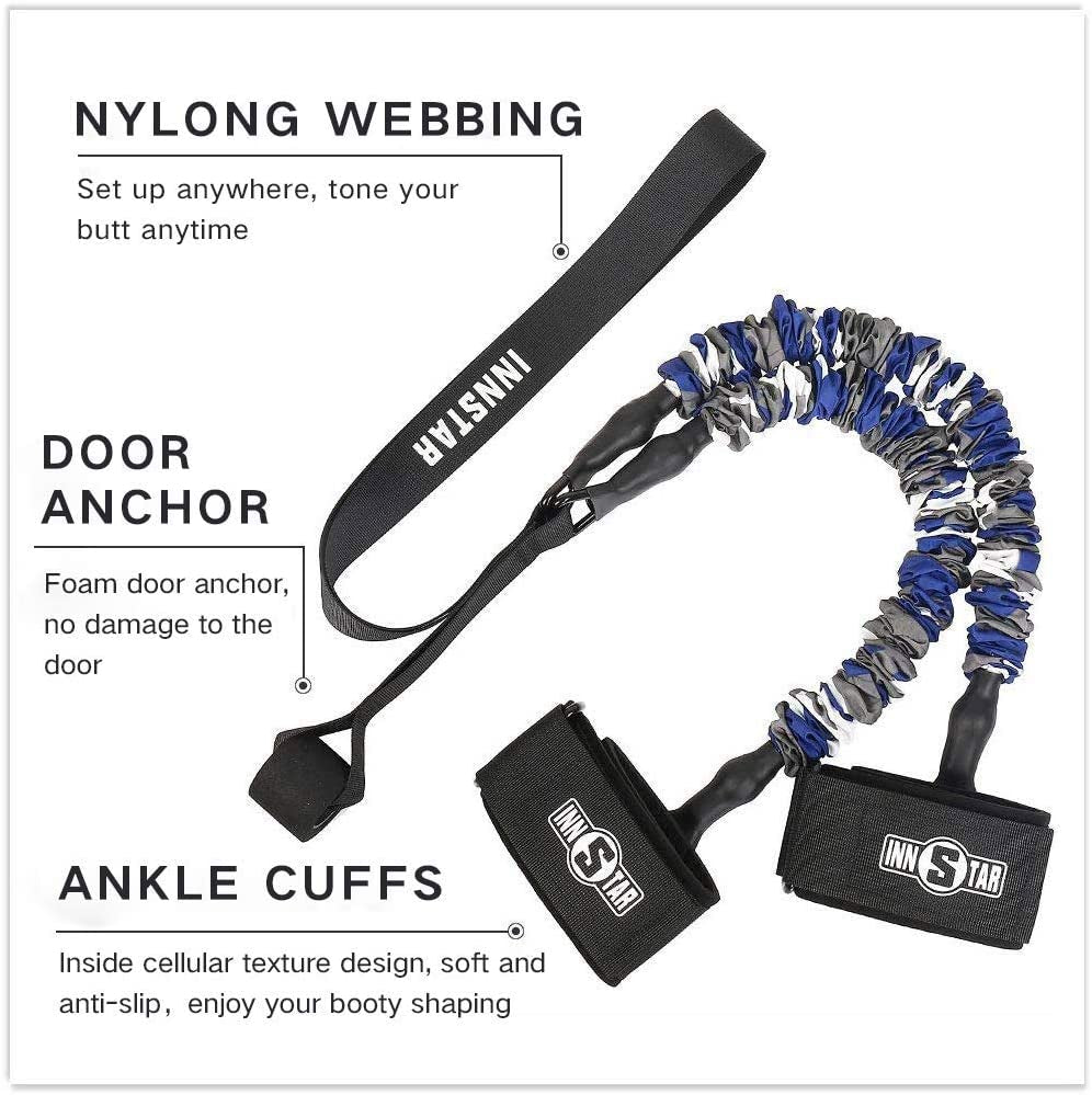 Ankle Resistance Bands with Cuffs, Cable Kick Back Ankle Straps for Cable Machines, Adjustable Gym Ankle Straps Glutes Workout Equipment for Women Men