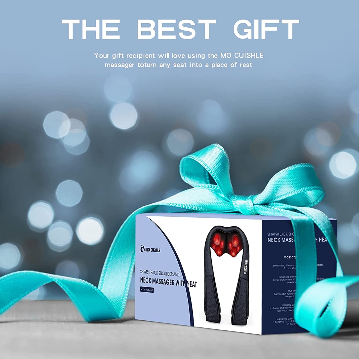 Shiatsu Back Shoulder and Neck Massager with Heat, Electric Deep Tissue 4D Kneading Massage, Best Gifts for Women Men Mom Dad, Fathers Day, Mothers Day, Christmas Gifts