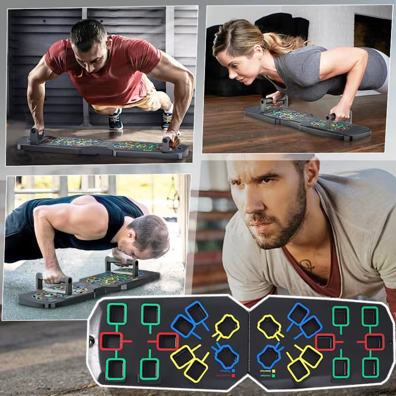 Transform Your Workout with Our Portable Multifunctional Push-Up Board Set! 💪🔥 Perfect for Abdominal Training Anywhere! #FitnessGoals #HomeWorkout