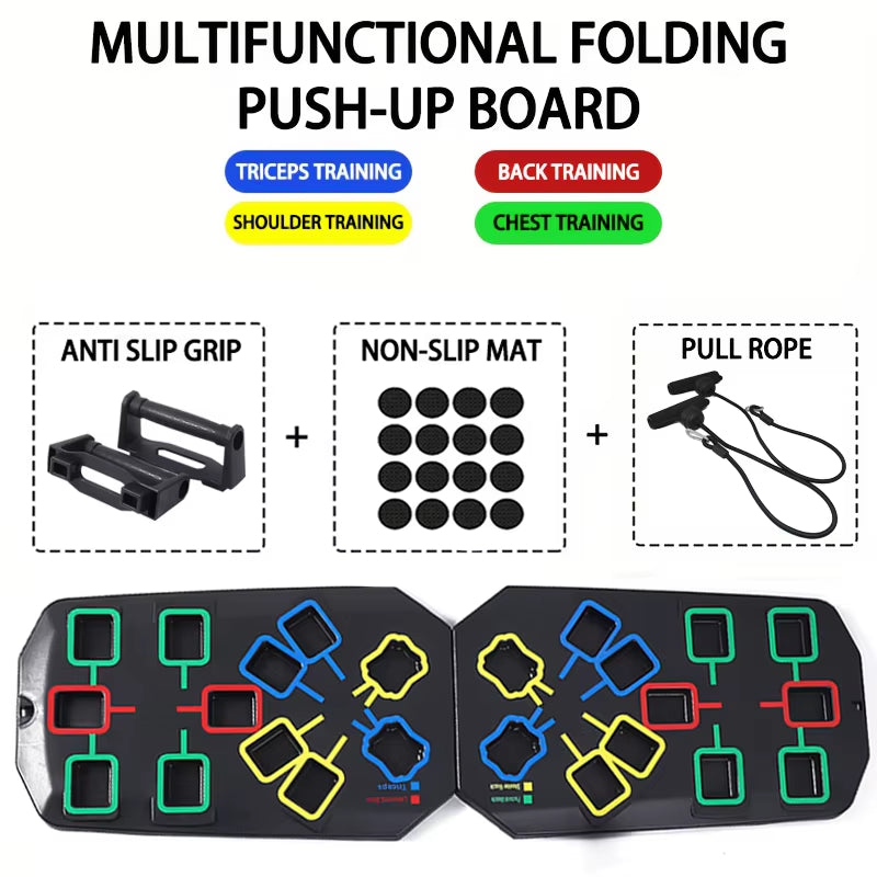Transform Your Workout with Our Portable Multifunctional Push-Up Board Set! 💪🔥 Perfect for Abdominal Training Anywhere! #FitnessGoals #HomeWorkout